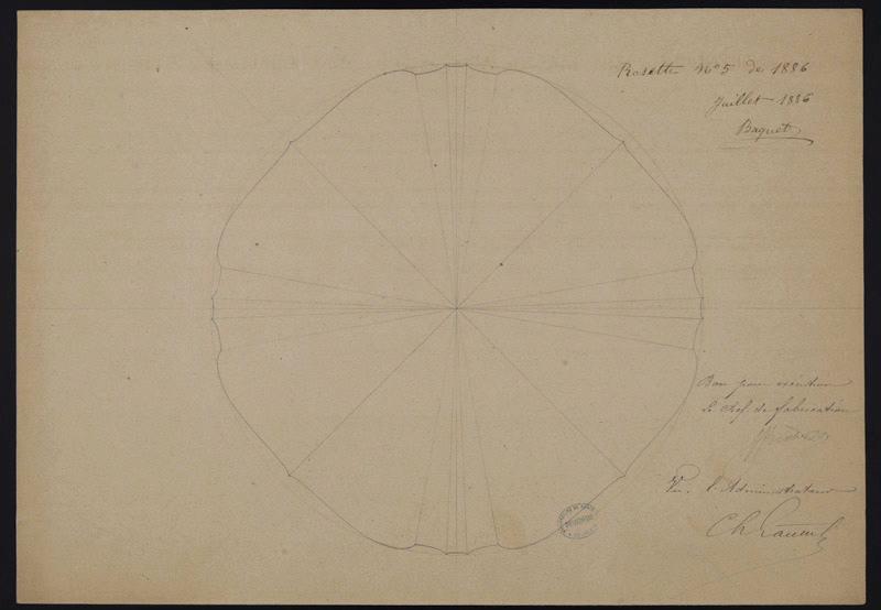 Assiette [Rosette], Pierre Joseph Baquet, 1886