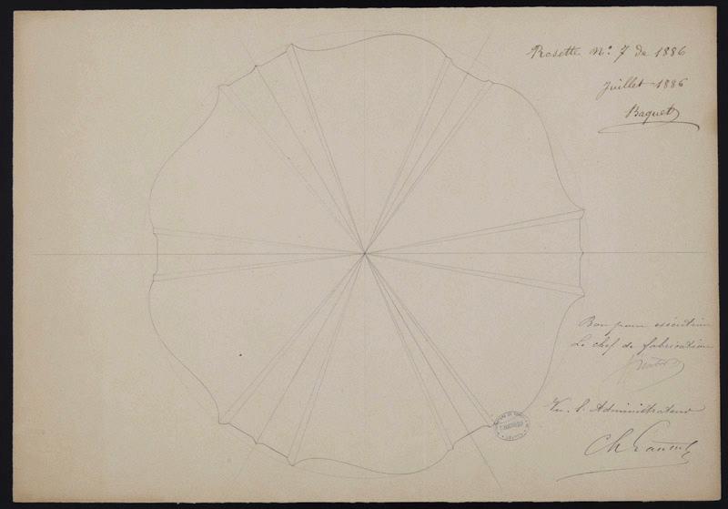 Assiette [Rosette], Pierre Joseph Baquet, 1886