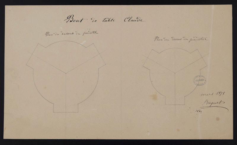 Bout de table Claude [Piedestal], Pierre Joseph Baquet, 1878