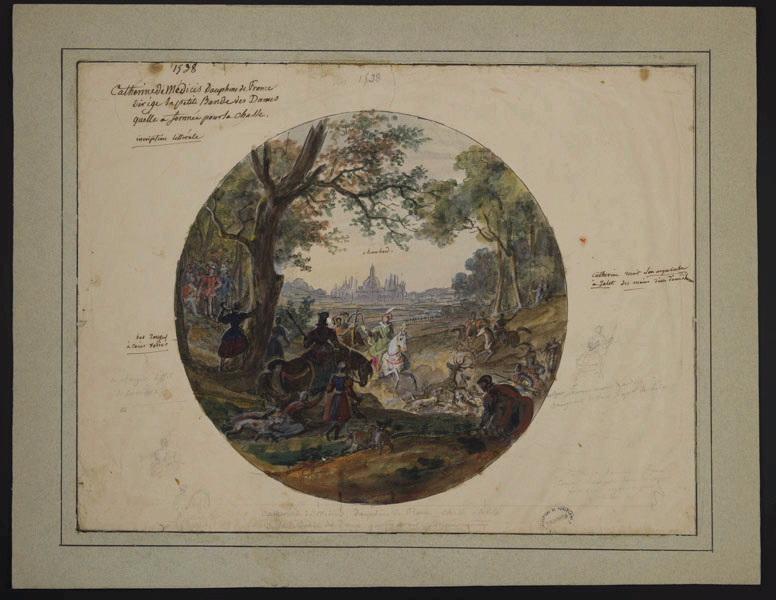 Elément décoratif [Catherine de Médicis], Jean-Charles Develly, 1ère moitié 19e siècle