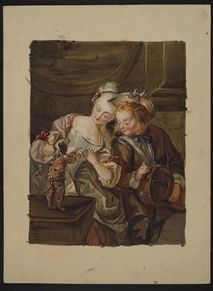 Elément décoratif [Copie d'un tableau d'Eisen père], François Eisen, 1ère moitié 19e siècle