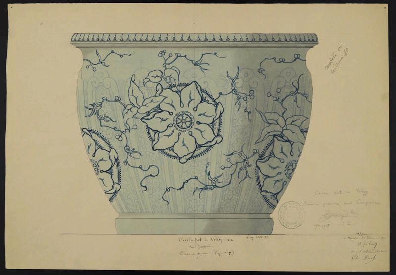 Cache pot de Vélizy, Horace Désiré Bieuville, 1888,1889