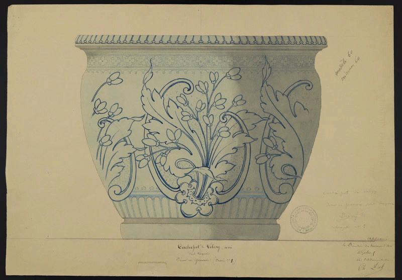 Cache pot de Vélizy, Horace Désiré Bieuville, 1888,1889