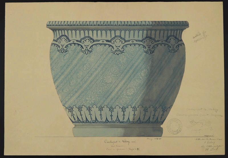 Cache pot de Vélizy, Horace Désiré Bieuville, 1888,1889