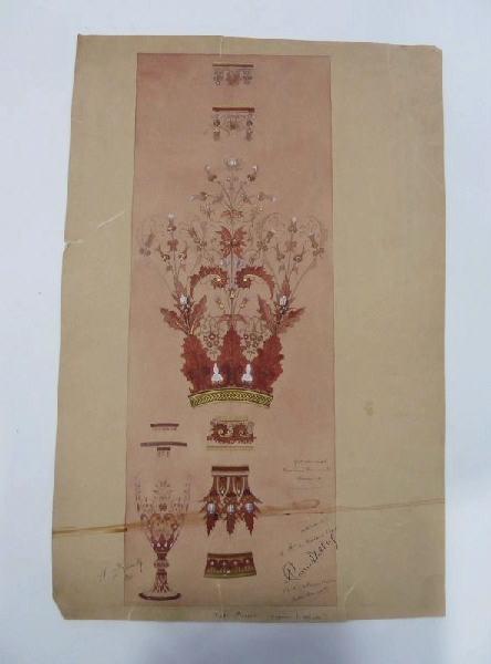Eléments décoratifs [Vase Doccia], Horace Désiré Bieuville, 1886