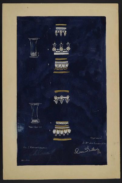 Eléments décoratifs [Vase cornet], Horace Désiré Bieuville, 1886