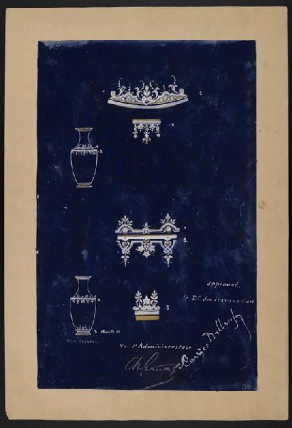 Eléments décoratifs [Vase Brancas], Horace Désiré Bieuville, 1886