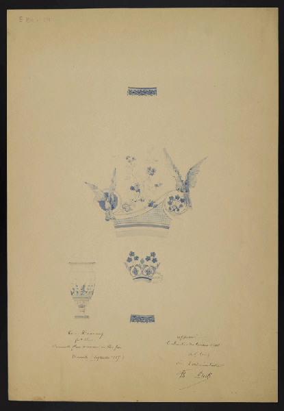 Eléments décoratifs [Vase Hannong], Horace Désiré Bieuville, 1887