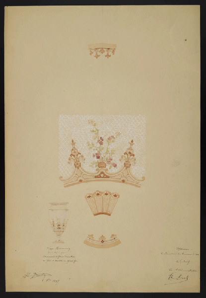 Eléments décoratifs [Vase Hannong], Horace Désiré Bieuville, 1887