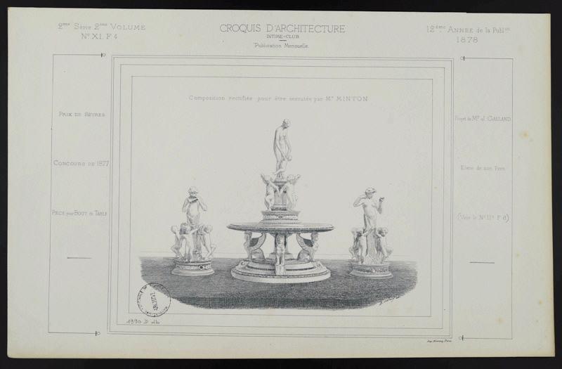 Pièce pour bout de table [Prix de Sèvres], Pierre Victor Galland, 1878
