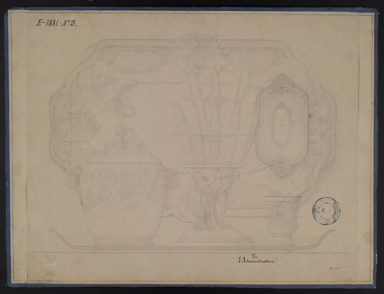 Elément de service en porcelaine pour fumeur, Horace Désiré Bieuville, 1881