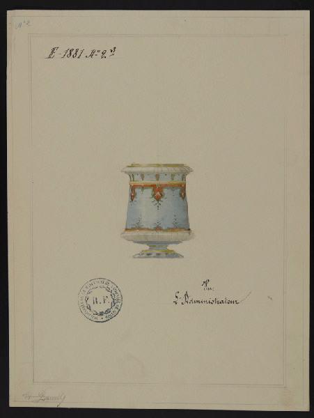 Elément de service en porcelaine pour fumeur, Horace Désiré Bieuville, 1881