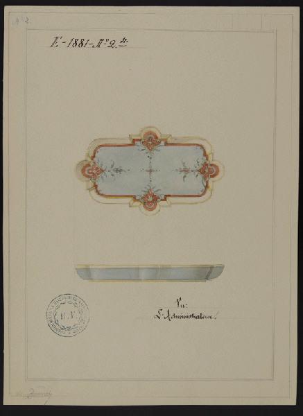 Elément de service en porcelaine pour fumeur, Horace Désiré Bieuville, 1881