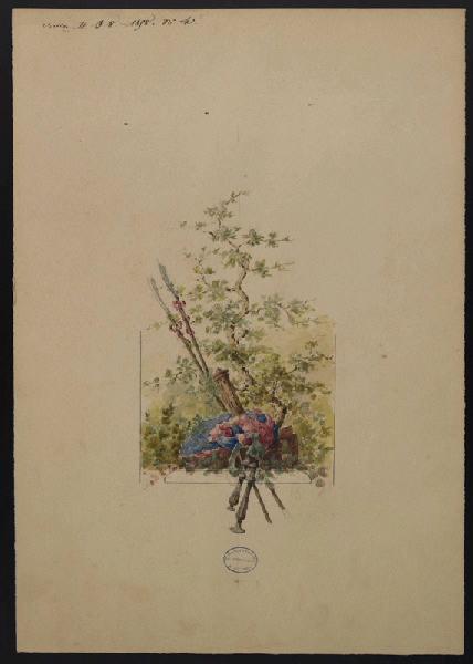 Elément décoratif [Trophée], Émile Renard, 1858