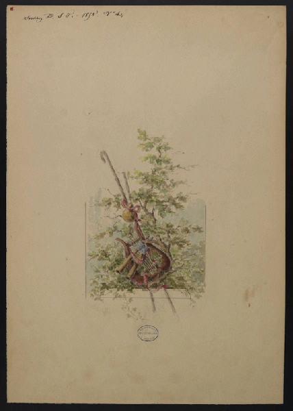 Elément décoratif [Trophée], Émile Renard, 1858