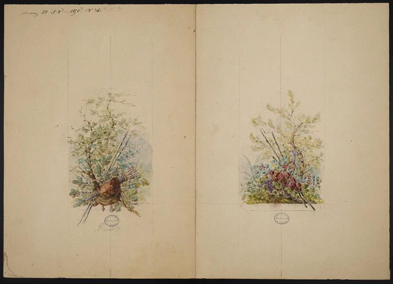 Eléments décoratifs [Trophées], Émile Renard, 1858
