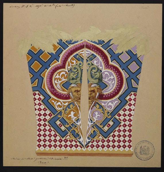 Eléments décoratifs [Vase potiche chinois], David, 1858