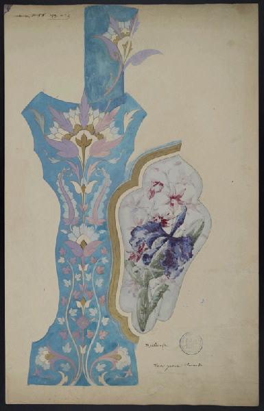 Eléments décoratifs [Vase potiche Renard], Émile Renard, 1858
