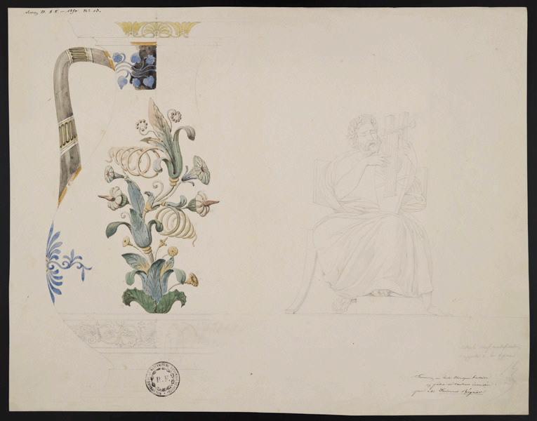 Eléments décoratifs [Vase étrusque], Regnier, 1850