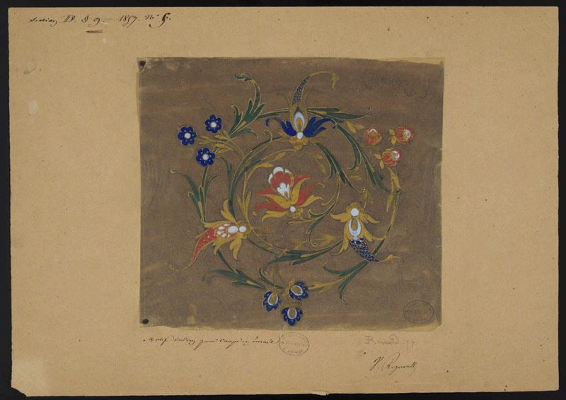 Eléments décoratifs [Coupe], Émile Renard, 1857