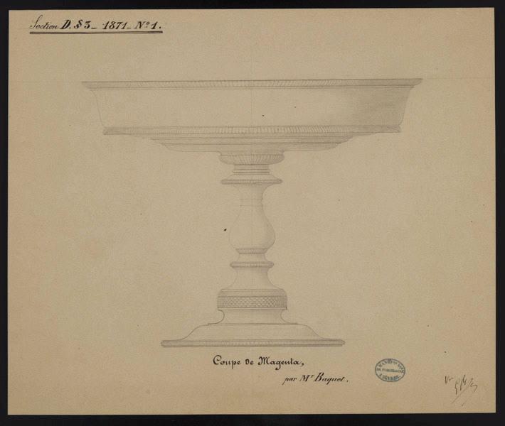 Coupe de Mangenta, Pierre Joseph Baquet, 19e siècle