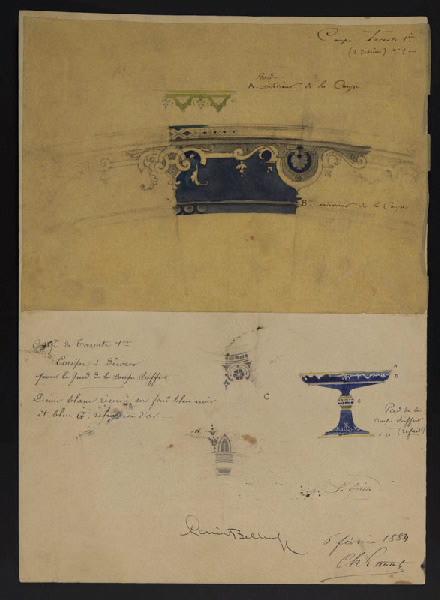 Eléments décoratifs [Coupe de Tarente], Albert Ernest Carrier-Belleuse, 1884