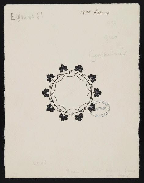 Elément décoratif [Service Cymbalaire], Jeanne Leroux, 1896