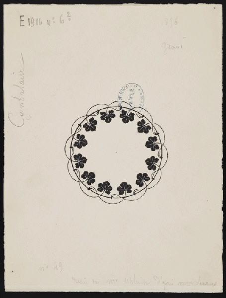 Elément décoratif [Service Cymbalaire], Jeanne Leroux, 1896