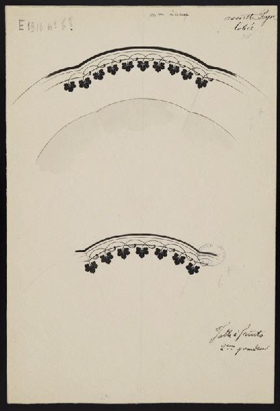 Eléments décoratifs [Jatte à fruits du service Cymbalaire], Jeanne Leroux, 1896