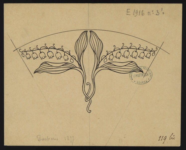 Elément décoratif [Marli d'assiette], Henri Barberis, 1897