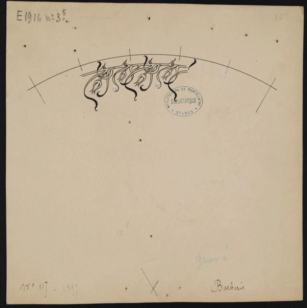 Elément décoratif [Marli d'assiette], Henri Barberis, 1897