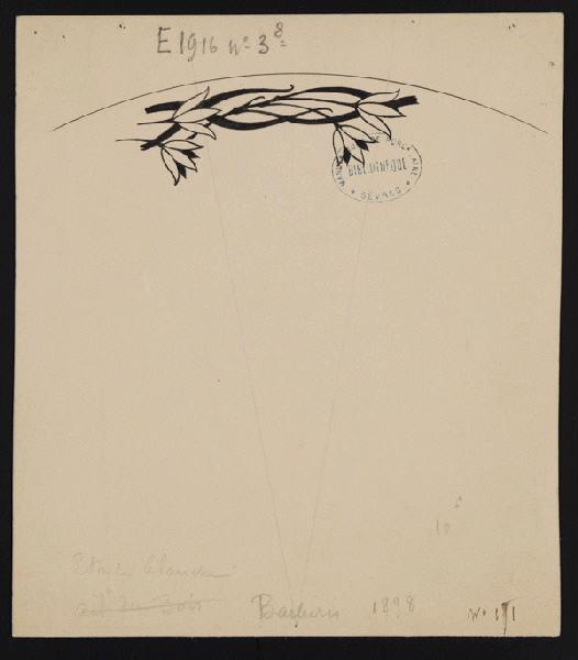 Elément décoratif [Marli d'assiette], Henri Barberis, 1897
