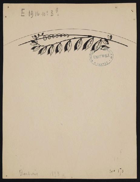 Elément décoratif [Marli d'assiette], Henri Barberis, 1897