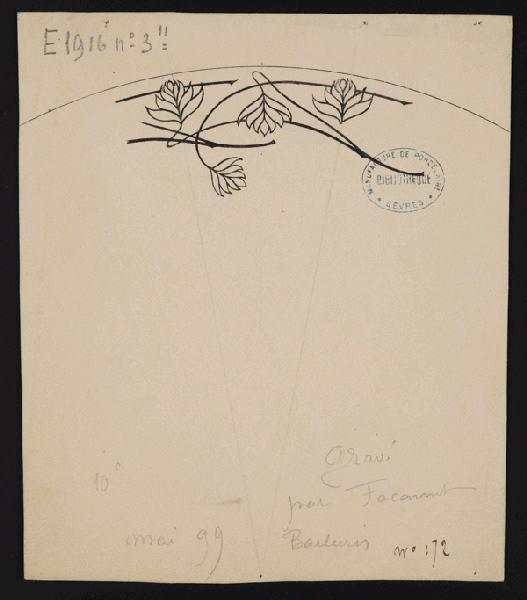 Elément décoratif [Marli d'assiette], Henri Barberis, 1897
