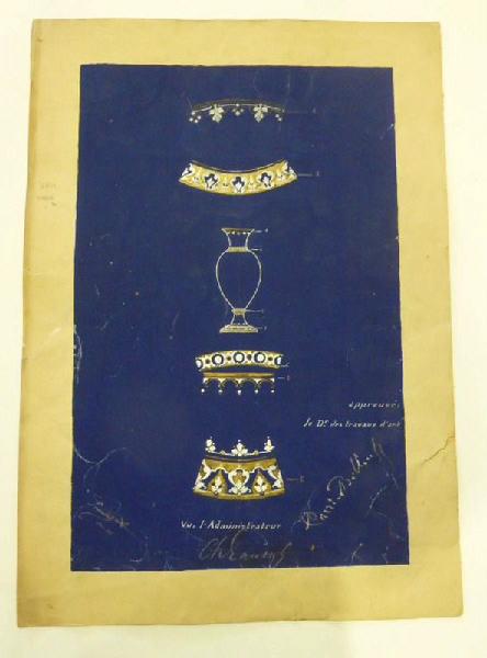 Eléments décoratifs [Vase Oeuf], Fournier, 1886