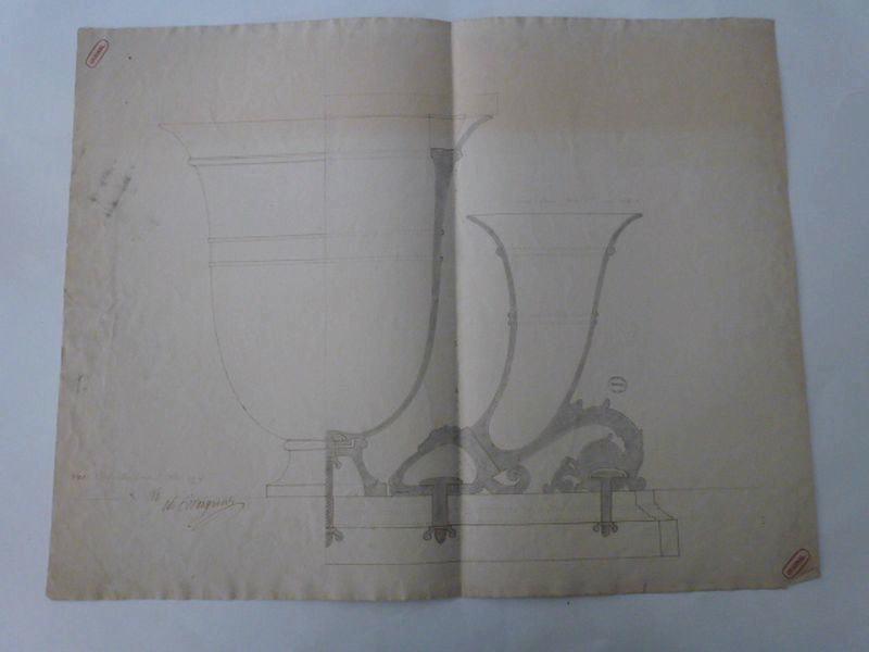 Vase corbeille cornet, Manufacture de Sèvres, 1815