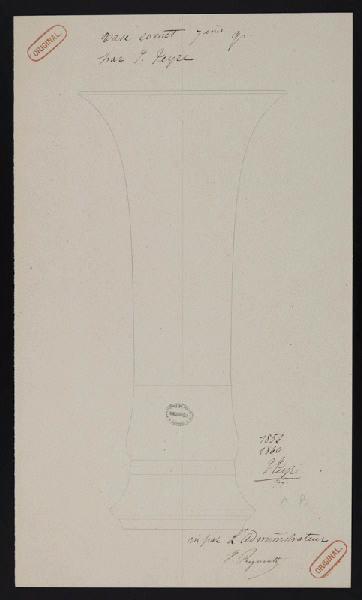 Vase cornet, Jean-Gabriel Peyre, 1860