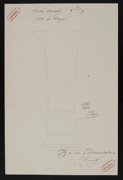 Vase cornet, Jean-Gabriel Peyre, 1860