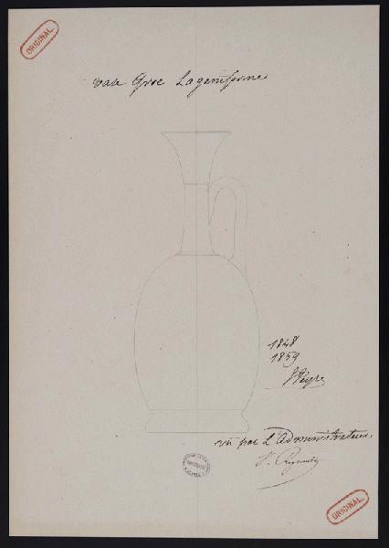 Vase grec Lageniforme, Jean-Gabriel Peyre, 1859