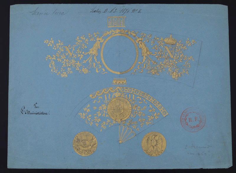 Elément décoratif [Assiette du service Turc], Émile Renard, 3e quart 19e siècle
