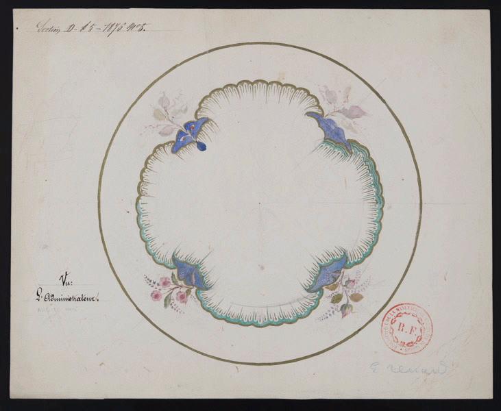 Assiette, Émile Renard, 3e quart 19e siècle