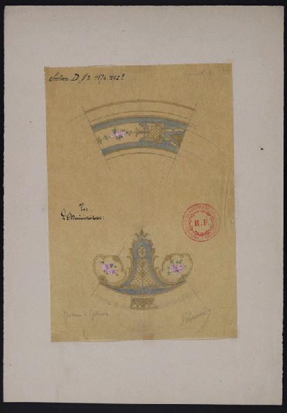 Elément décoratif [Plateau à gâteaux du service N°4], Émile Renard, 2e moitié 19e siècle