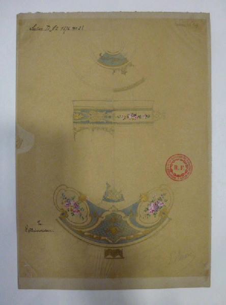 Elément décoratif [Sucrier du service N°4], Émile Renard, 2e moitié 19e siècle
