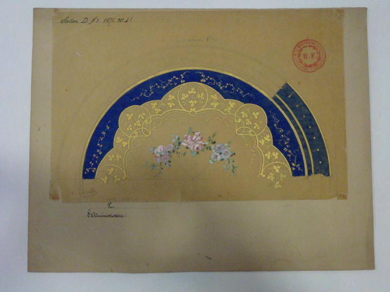 Elément décoratif [Assiette montée du service Peyre], Émile Renard, 2e moitié 19e siècle