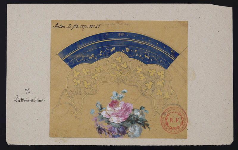 Elément décoratif [Compotier du service Peyre], Émile Renard, 2e moitié 19e siècle