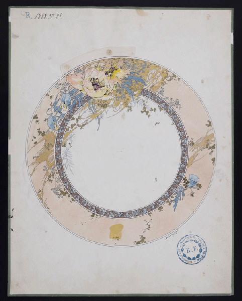 Eléments décoratifs [Assiette], Jules Auguste Habert-Dys, 1886
