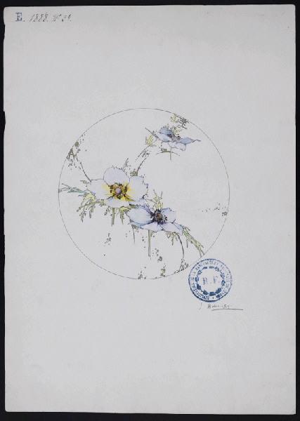 Eléments décoratifs [Assiette], Jules Auguste Habert-Dys, 4e quart 19e siècle