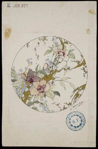 Eléments décoratifs [Assiette], Jules Auguste Habert-Dys, 4e quart 19e siècle