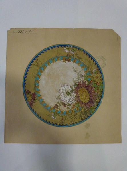 Eléments décoratifs [Assiette], Jules Auguste Habert-Dys, 4e quart 19e siècle