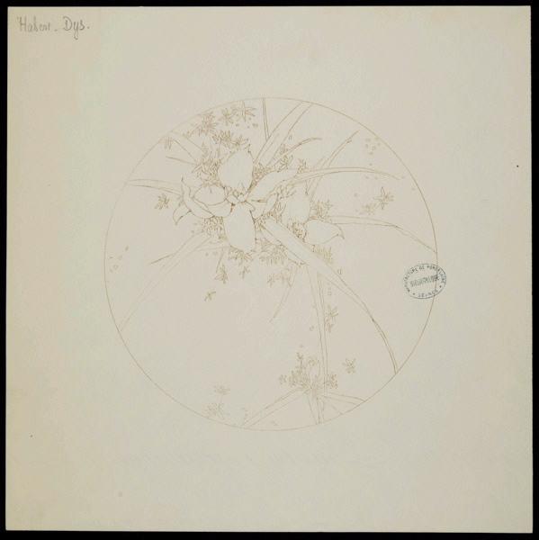 Eléments décoratifs [Assiette], Jules Auguste Habert-Dys, 1896